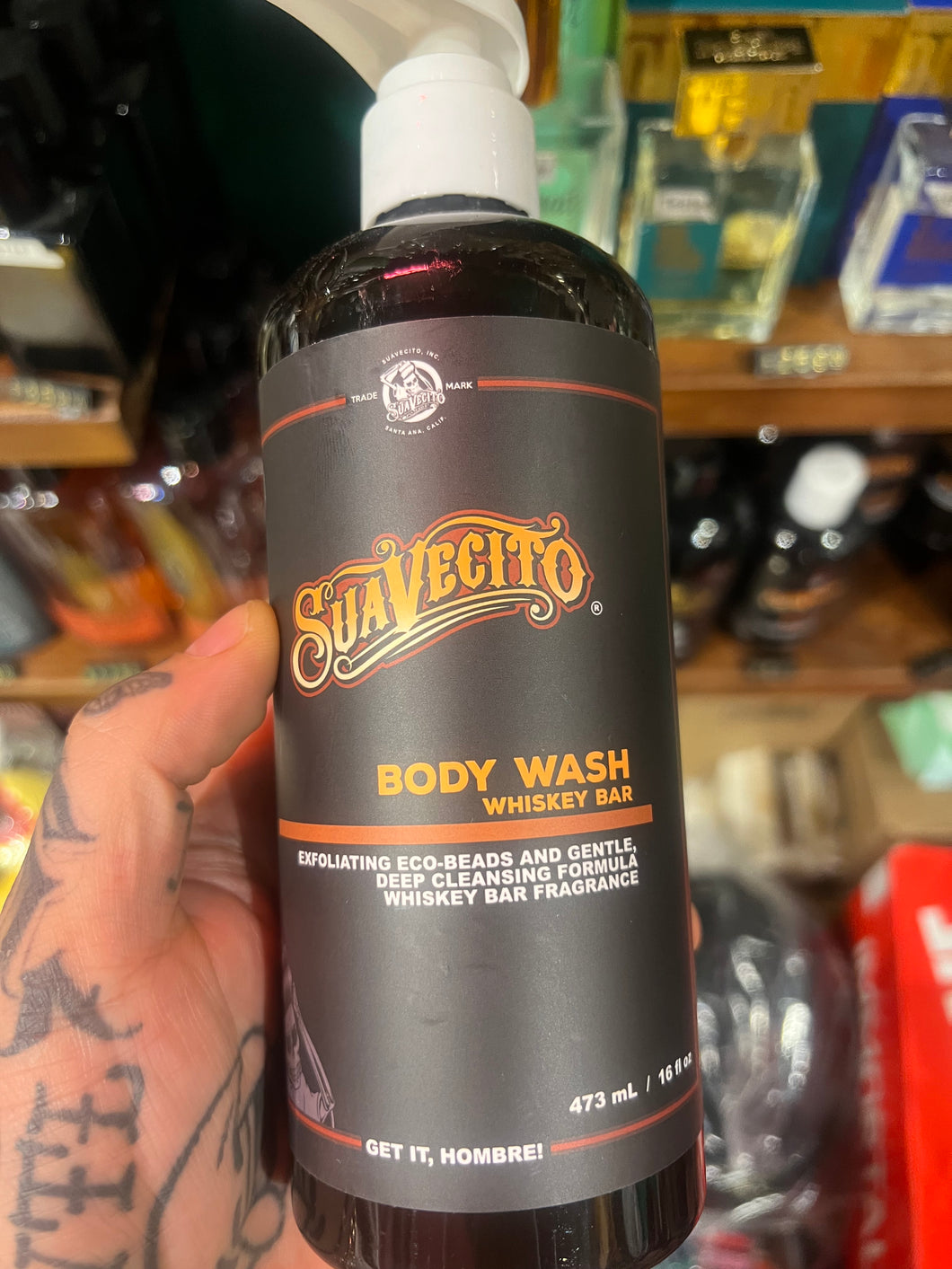 Suavecito whiskey bar body wash